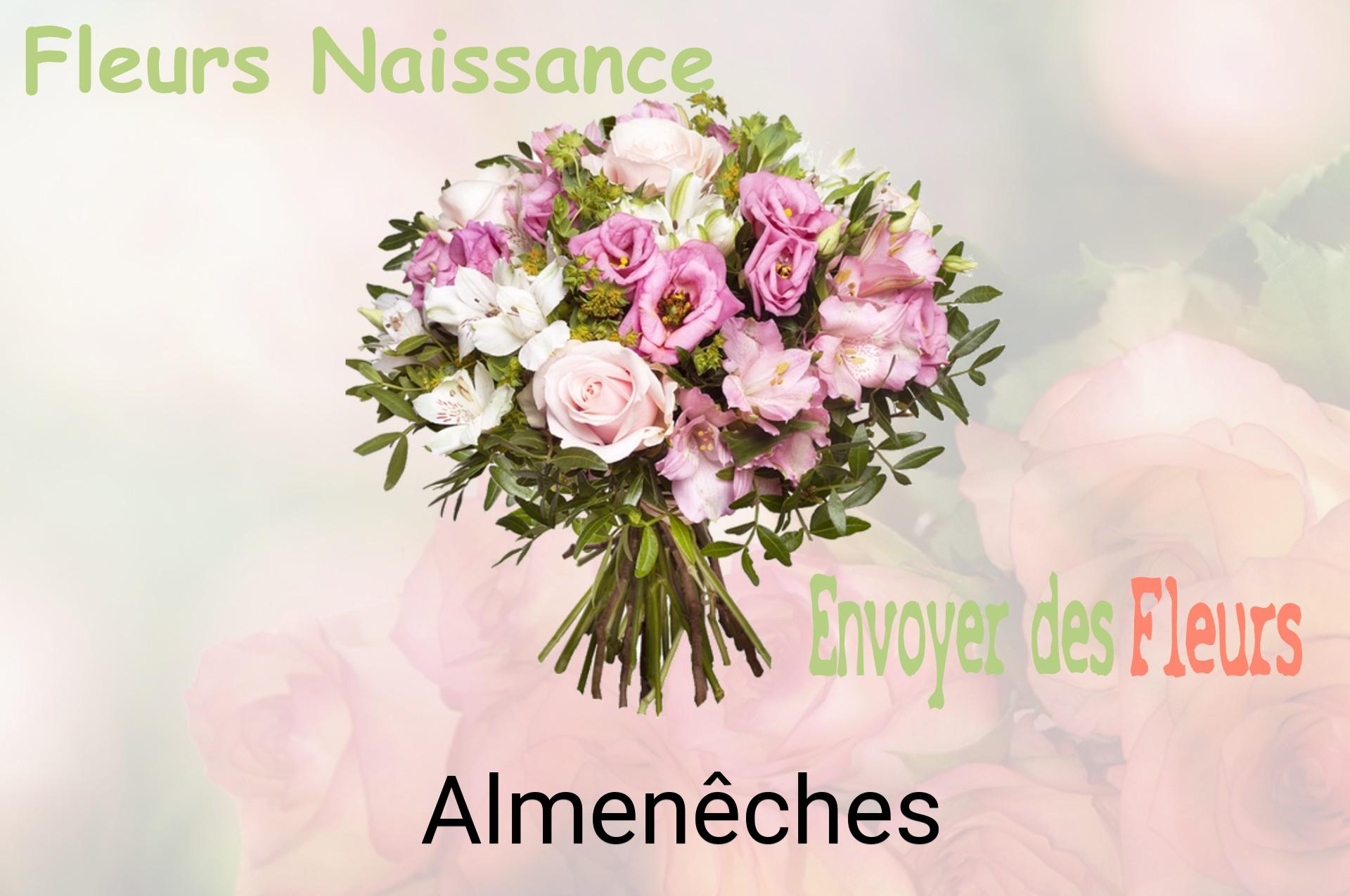 Bouquet de fleurs de naissance livré à Almenêches